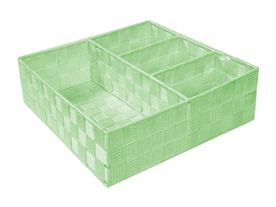 Cassetto poliestere verde chiaro quadro cm 32x32h10