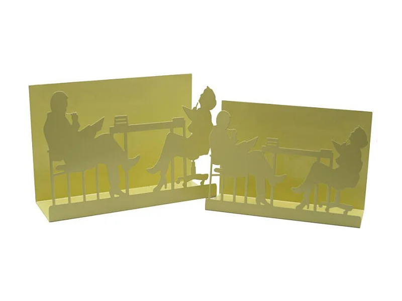 Portariviste metallo sagome 1-2 crema cm 35x12h24