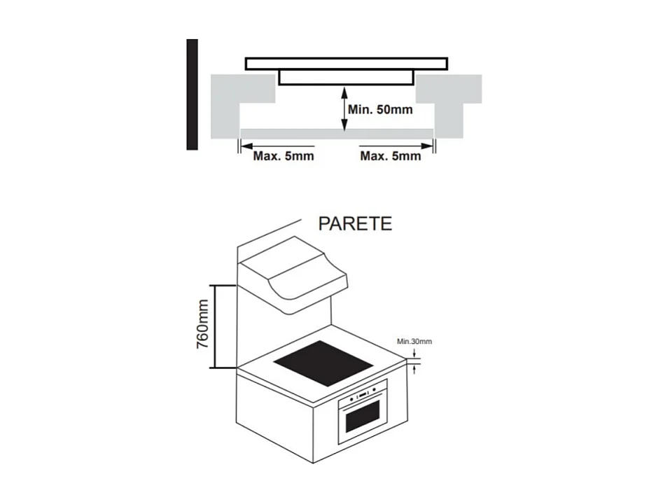 Piano cottura induzione da incasso 4 zone Master Kitchen MKHI604BK