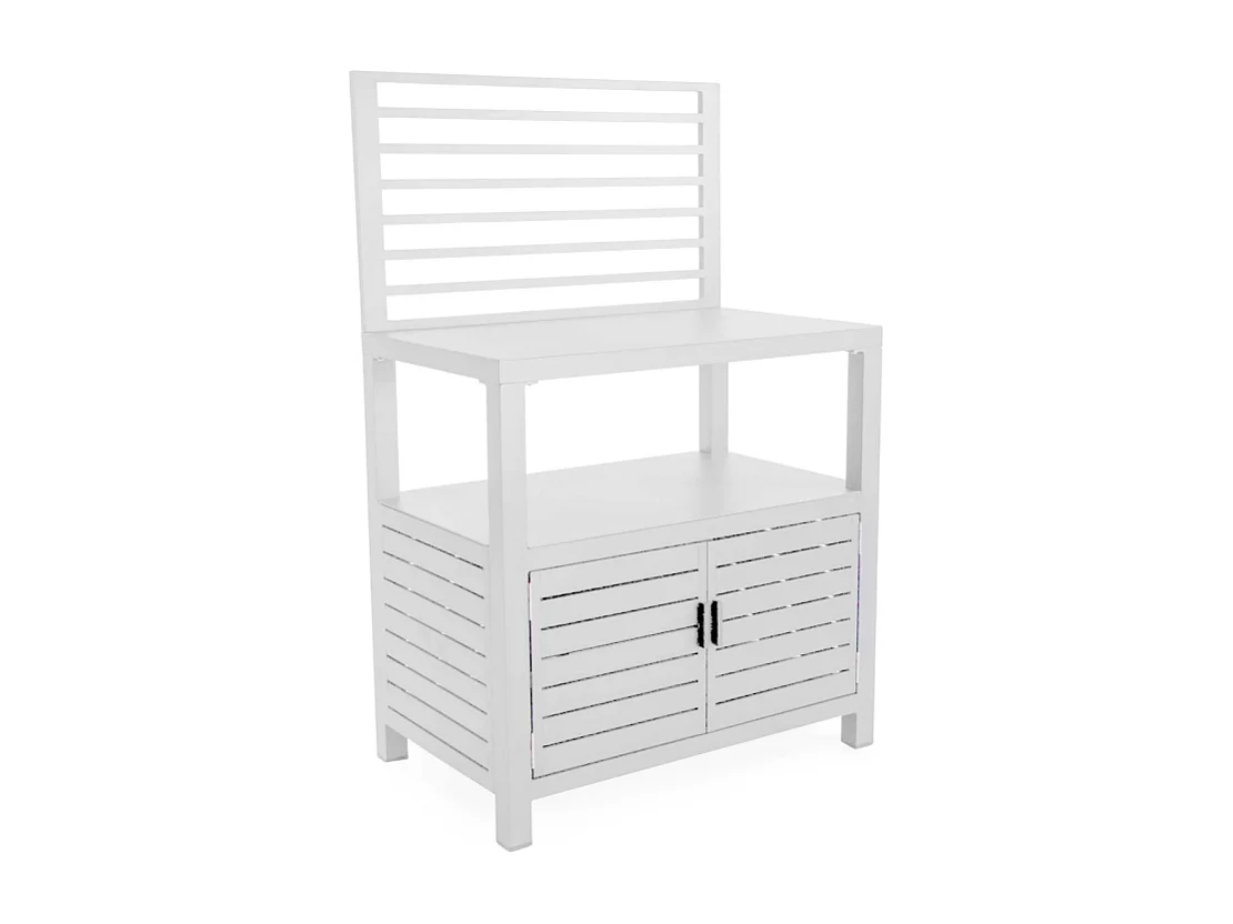 Mobiletto alluminio bianco cm 90x56h141