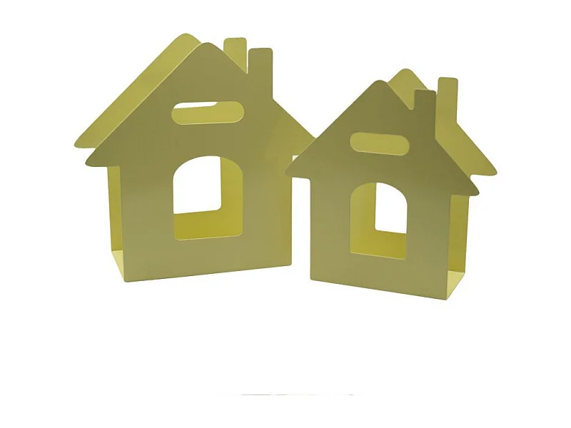 Portariviste metallo casetta 1-2 crema cm 29x12h29