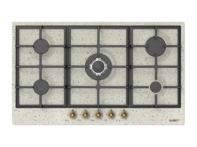 Samet piano cottura 5 fuochi da 90 cm avena Aiace