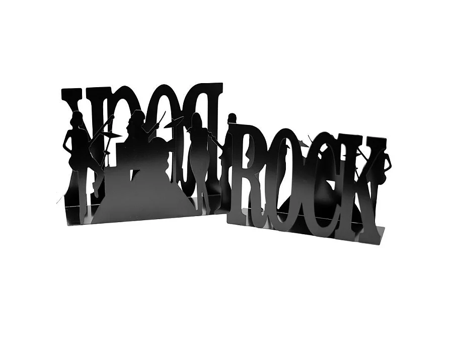 Portariviste metallo rock 1-2 nero cm 35x12h24