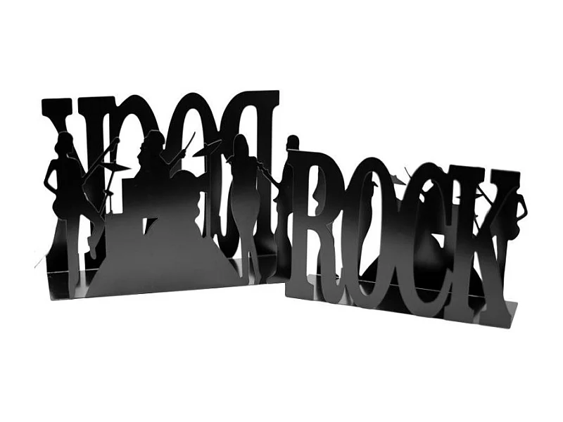 Portariviste metallo rock 1-2 nero cm 35x12h24