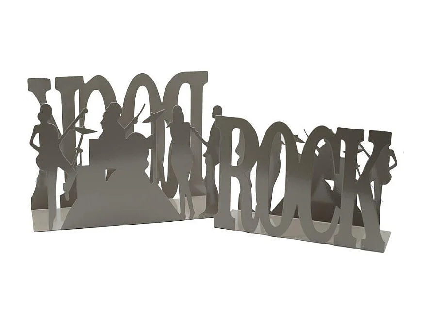 Portariviste metallo rock 1-2 tortora cm 35x12h24