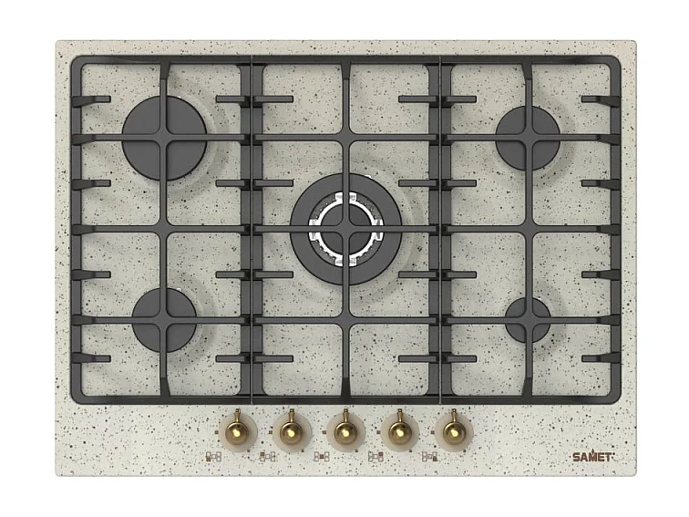 Samet piano cottura 5 fuochi da 70 cm avena Menelao