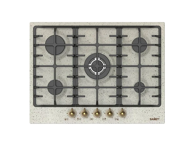 Samet piano cottura 5 fuochi da 70 cm avena Menelao