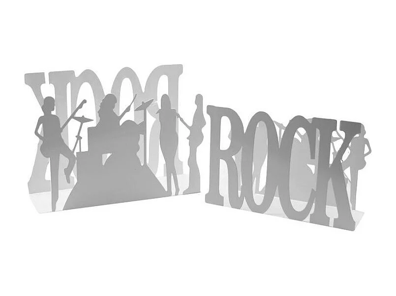 Portariviste metallo rock 1-2 bianco cm 35x12h24