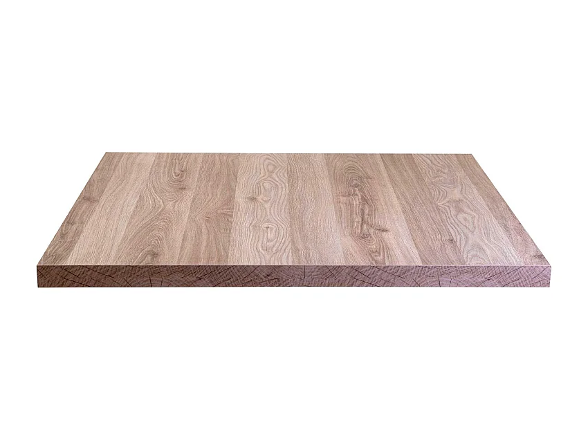 Top tavolo nobilitato rovere naturale quadro cm 80x1,8x80