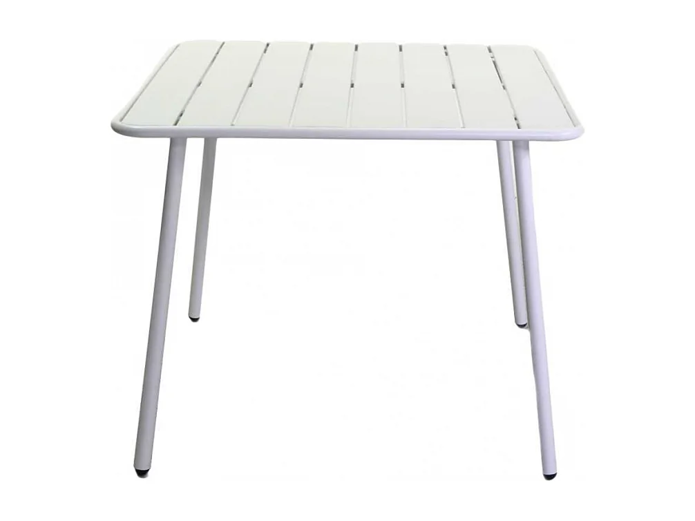 Tavolo metallo Rovigo bianco quadro cm 80x80h72