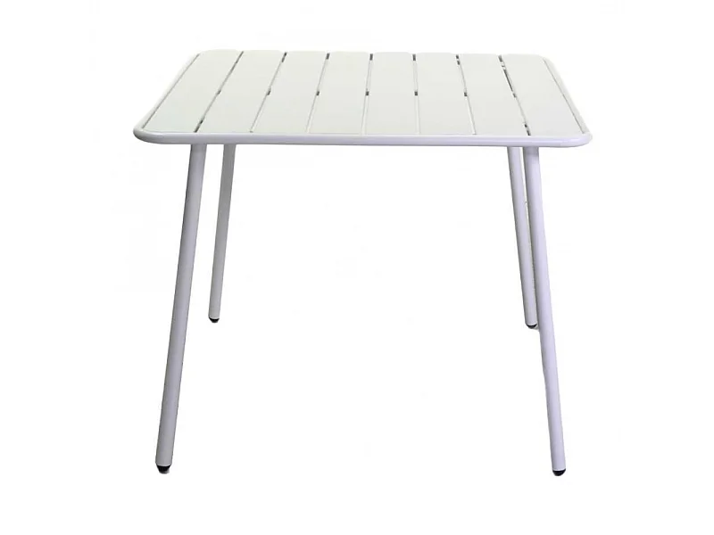 Tavolo metallo Rovigo bianco quadro cm 80x80h72