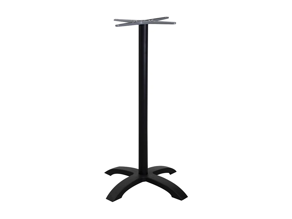 Base tavolo bar alluminio Alan nero cm 52x52h108