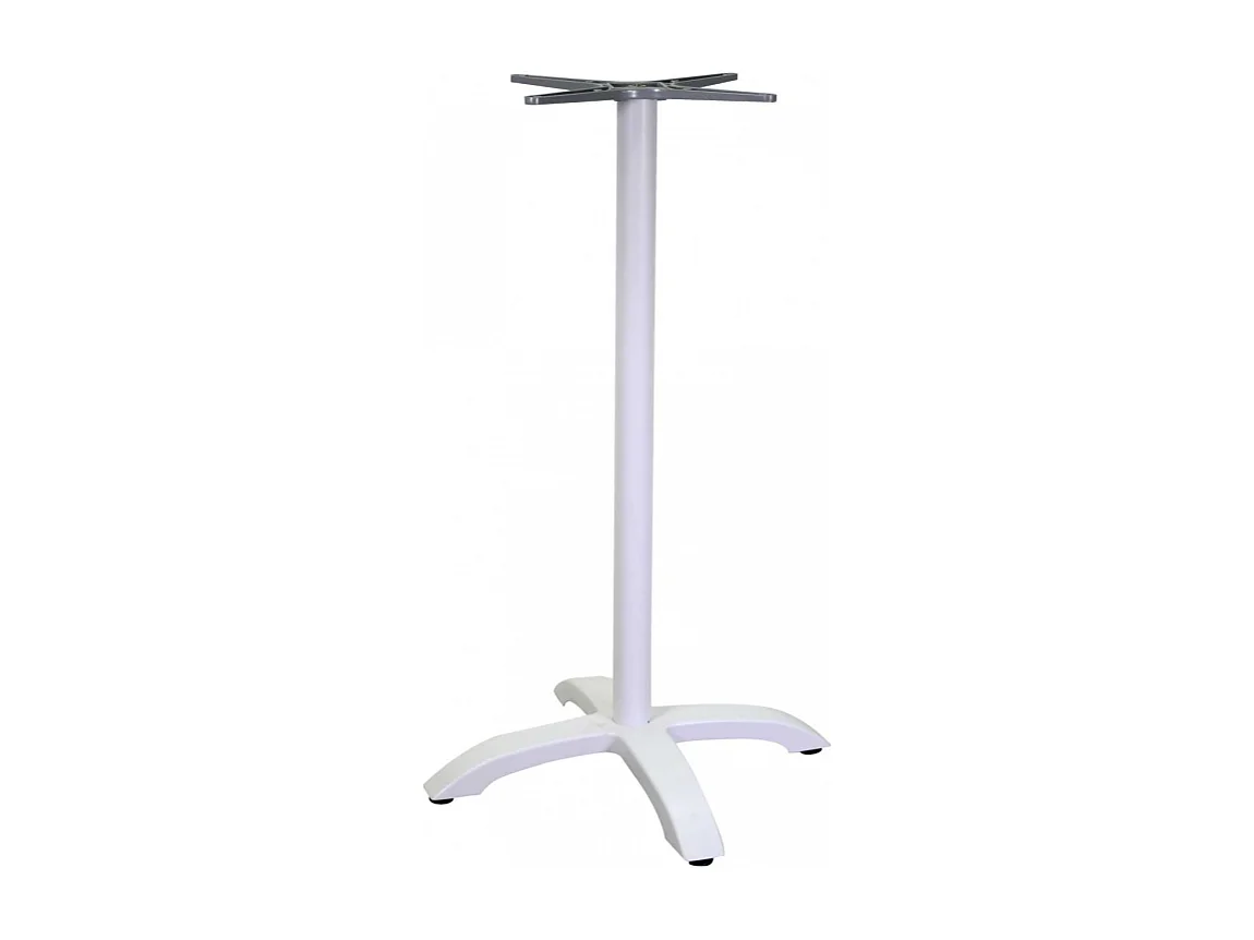 Base tavolo bar alluminio Alan bianco quadro cm 52x52h108