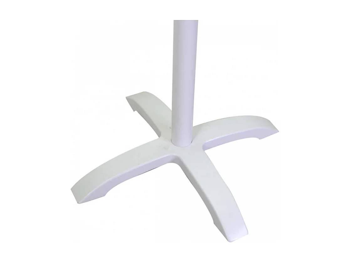 Base tavolo bar alluminio Alan bianco quadro cm 52x52h108