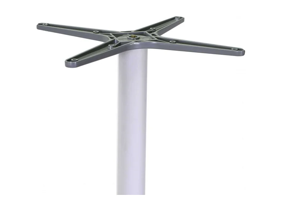 Base tavolo bar alluminio Alan bianco quadro cm 52x52h108