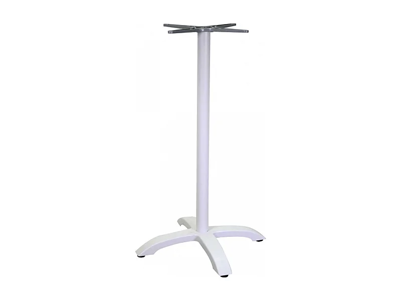 Base tavolo bar alluminio Alan bianco quadro cm 52x52h108