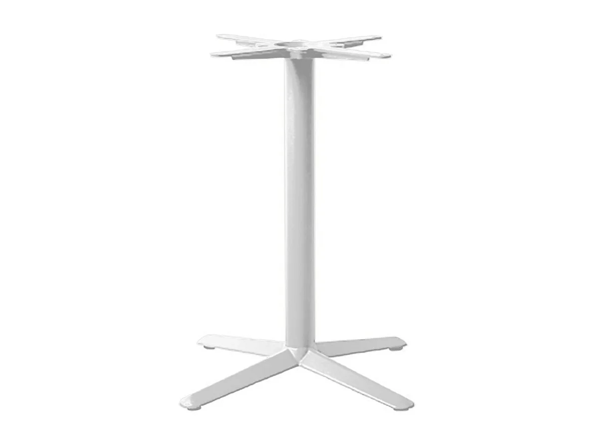 Base In Ghisa Ed Acciaio Bianca 4 Razze/Tubo Ø60 Moia