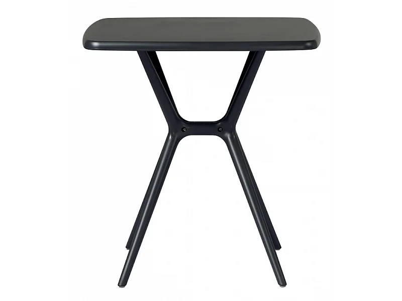 Set Di 2 Tavoli 70X70 Messina Polipropilene Con Fibra Di Vetro Antracite Moia