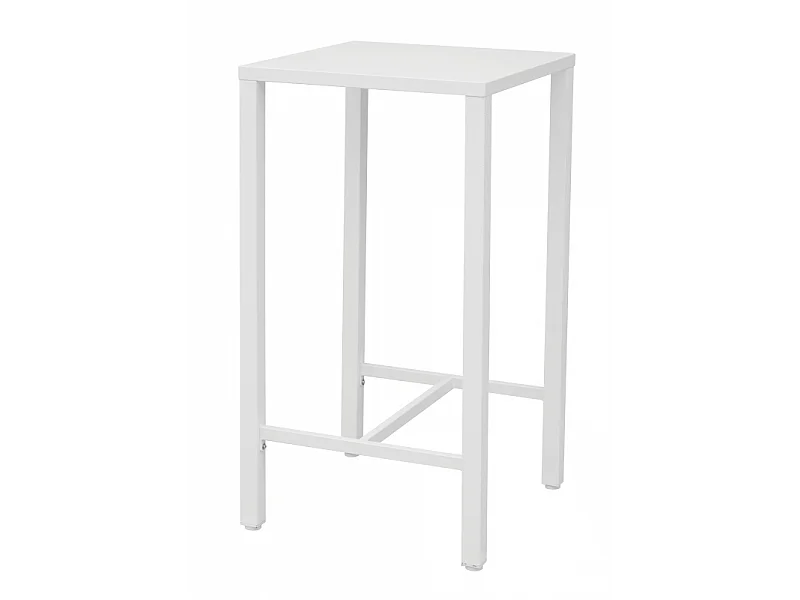 Tavolo Iseo Alto In Acciaio 60X60 Bianco Moia