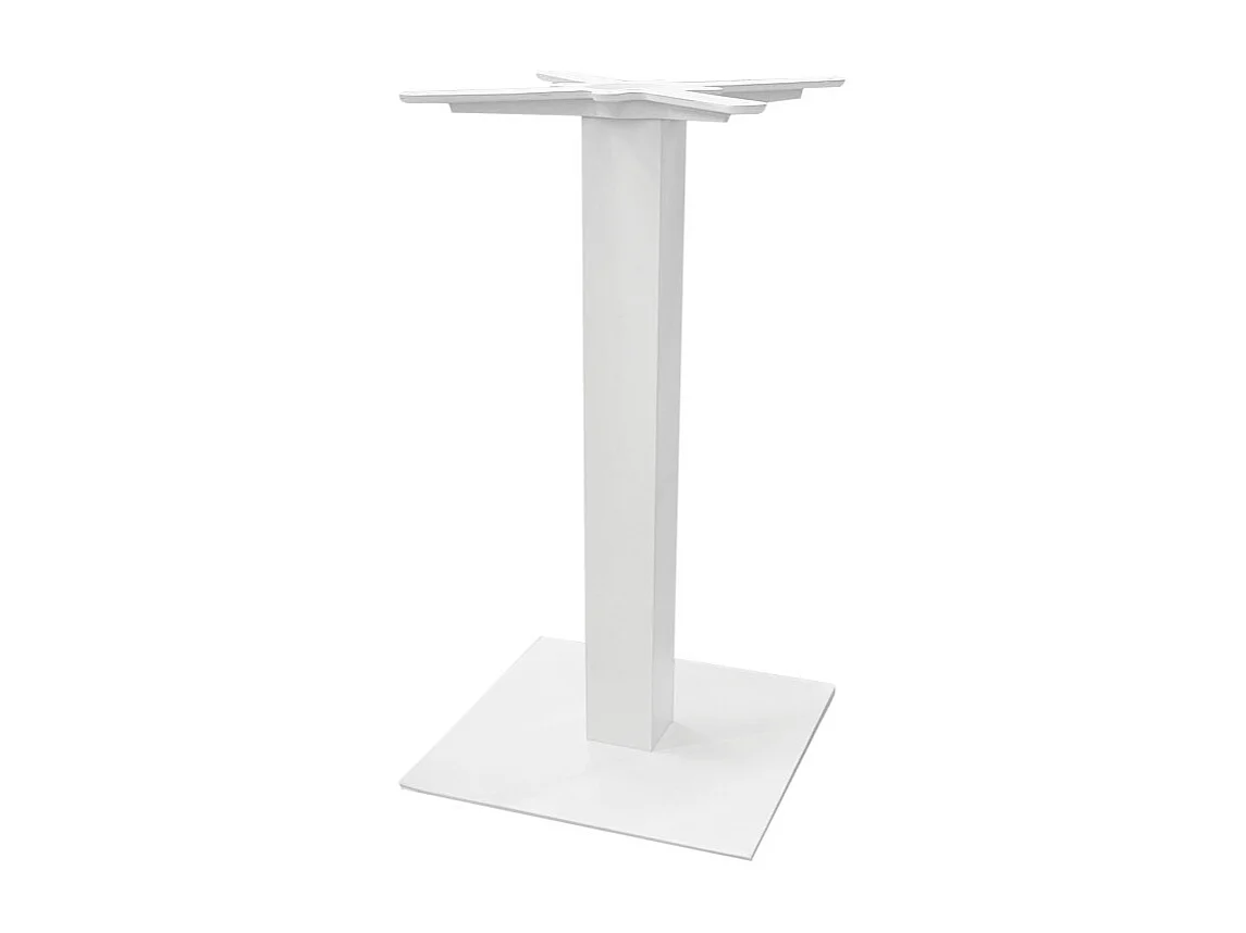 Basamento In Alluminio Con Piede In Acciaio Rivestito - Bianco Moia