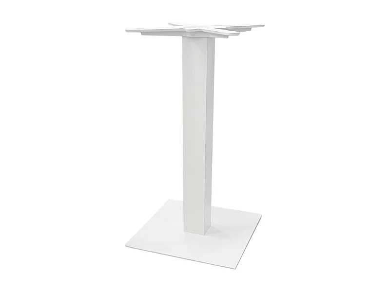 Basamento In Alluminio Con Piede In Acciaio Rivestito - Bianco Moia