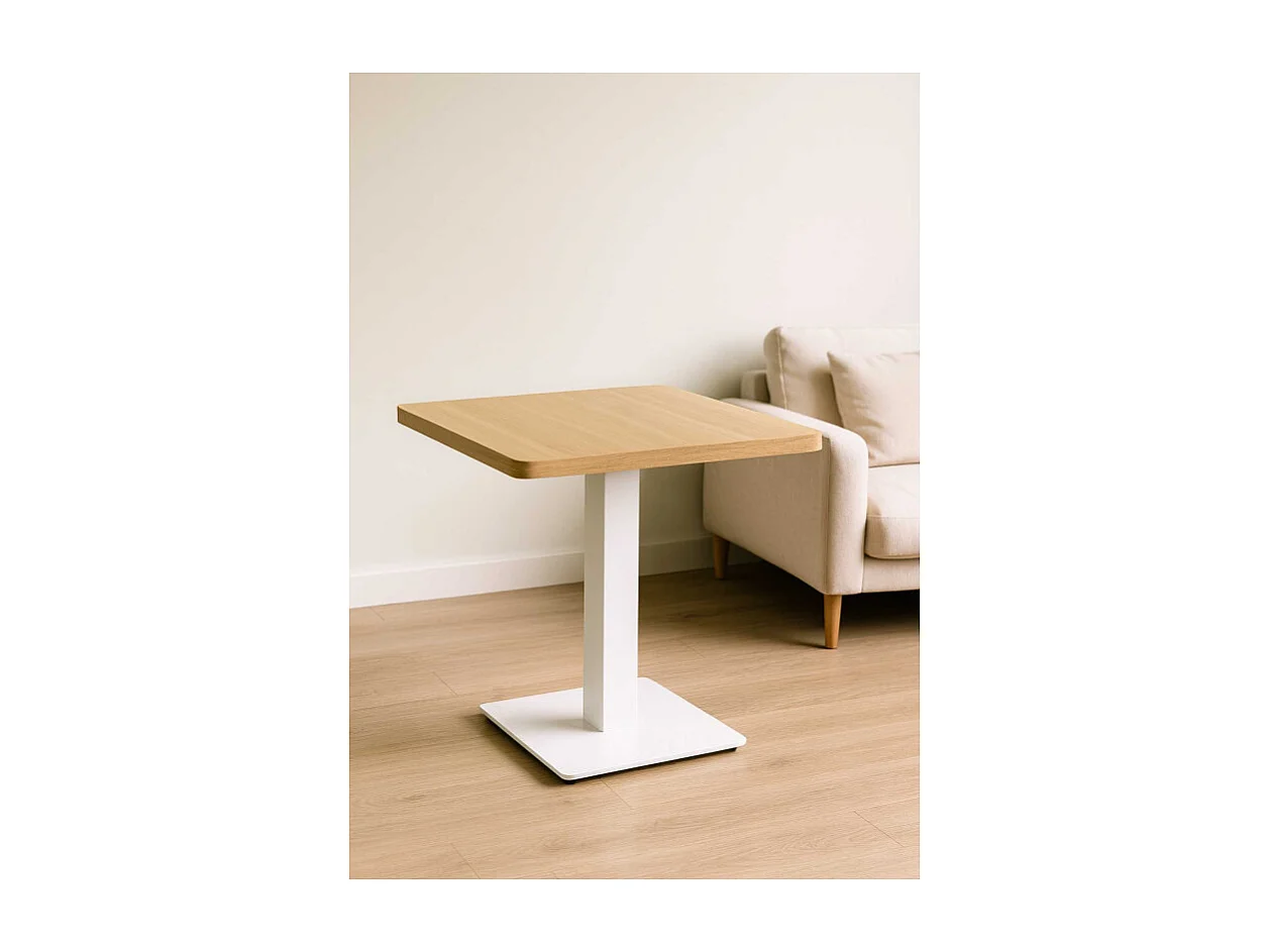 Base tavolo acciaio Jamie bianco quadro cm 40x40h72