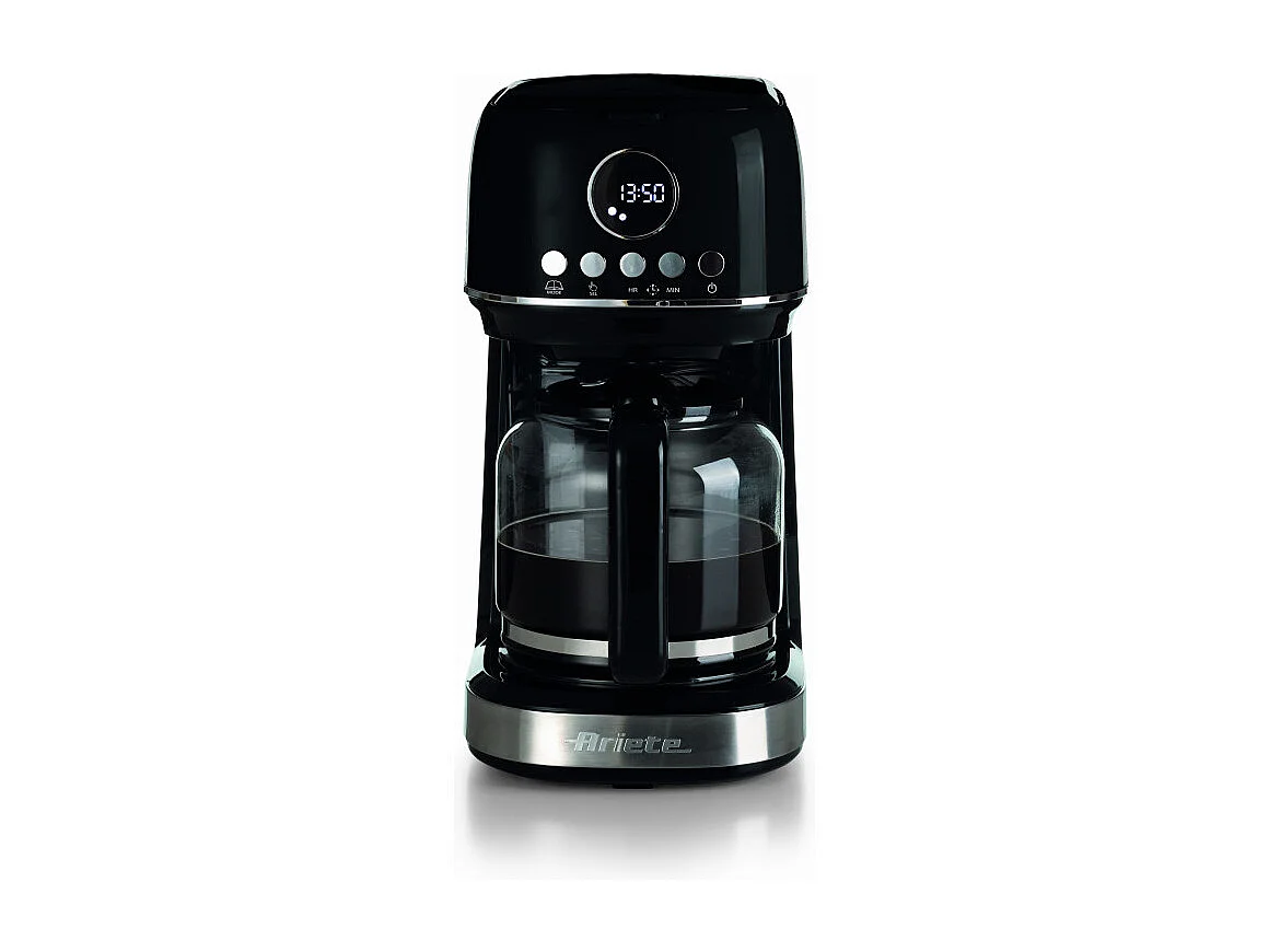 Machine à café filtre moderne Ariete 1396 Base chauffante pour café américain Écran LCD Noir