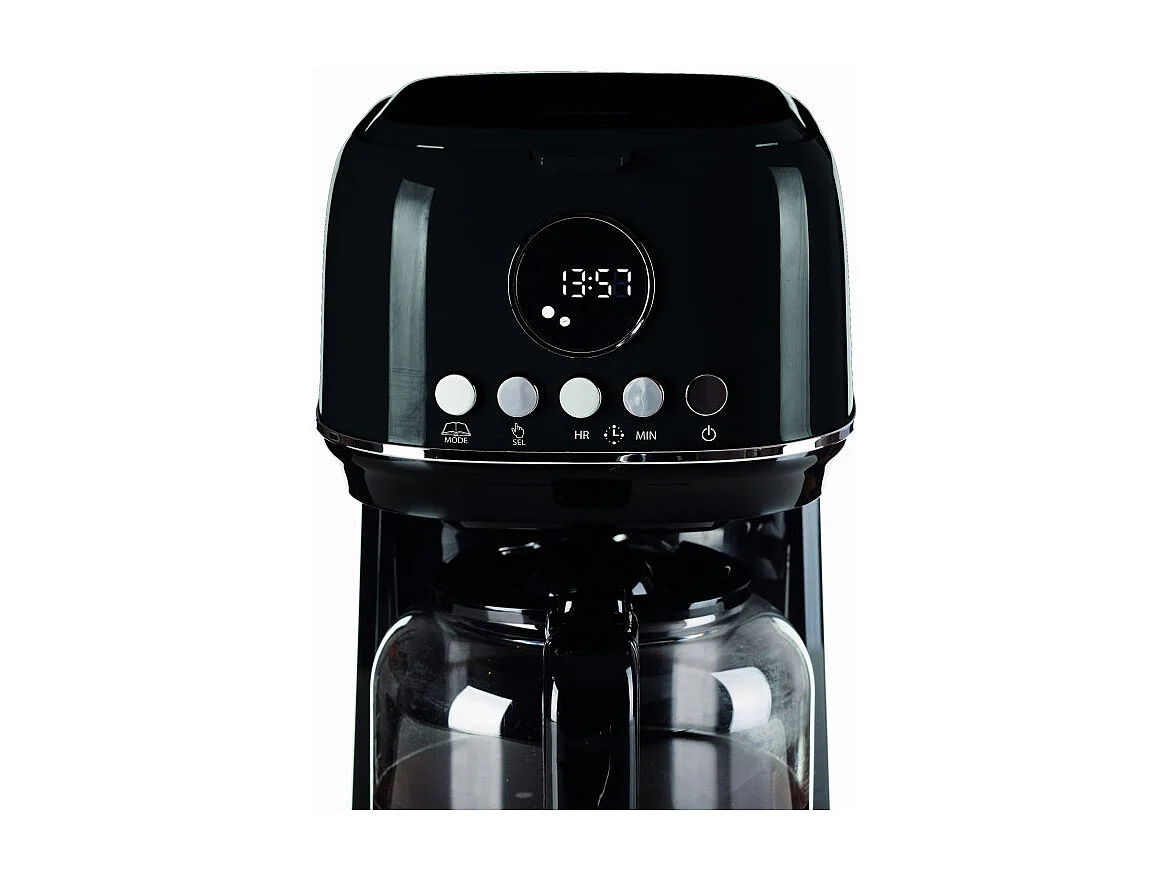 Machine à café filtre moderne Ariete 1396 Base chauffante pour café américain Écran LCD Noir