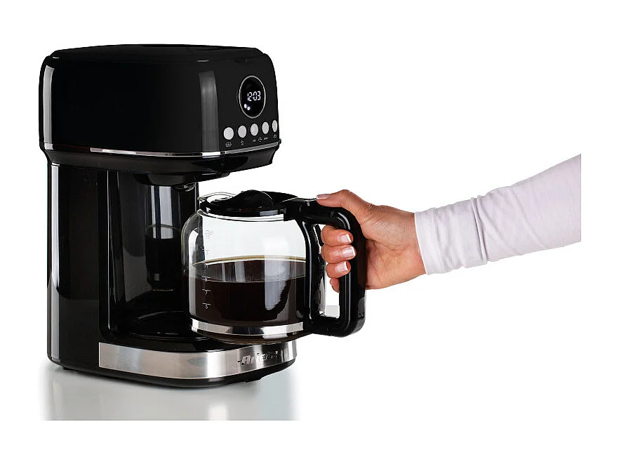 Machine à café filtre moderne Ariete 1396 Base chauffante pour café américain Écran LCD Noir