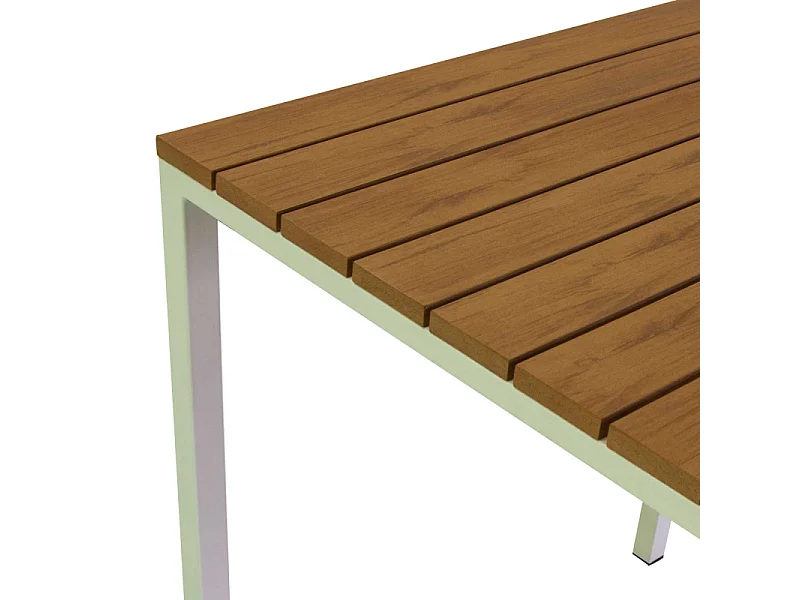 Tavolo metallo Loki bianco top polywoodquadro cm 70x70h74