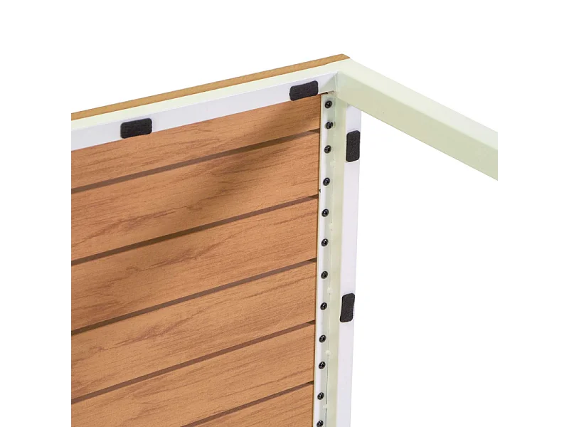 Tavolo metallo Loki bianco top polywoodquadro cm 70x70h74