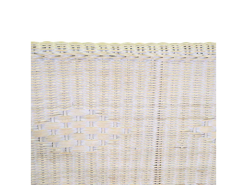 Tavolino rattan lucrezia sbiancato gambe miele ovale cm 74x52h45