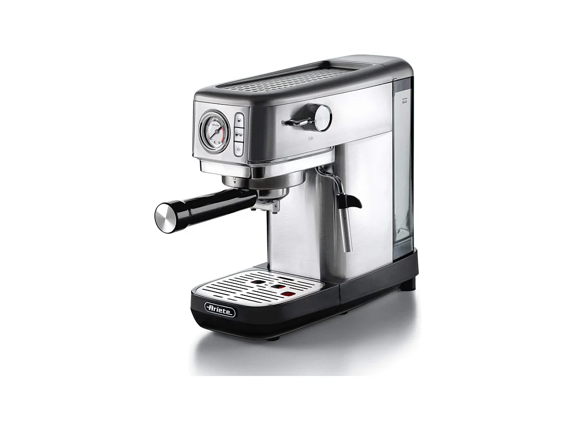 Macchina da Caffè con Manometro - 15 Bar - 1300W - Filtro ½ Tazze - Cappuccino - Silver