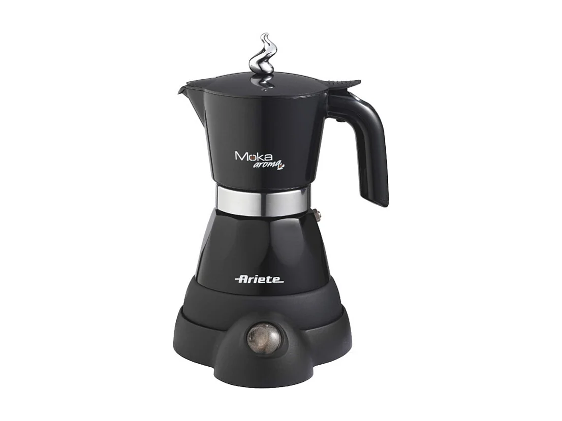 Moka elettrica 2/4 tazze - Autospegnimento - Mantenimento temperatura 30' - 400W - Nero