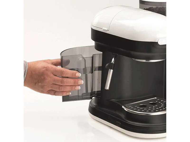 Macchina per Caffè Espresso con Macinacaffè Integrato - 1080W - 800cc - Bianco