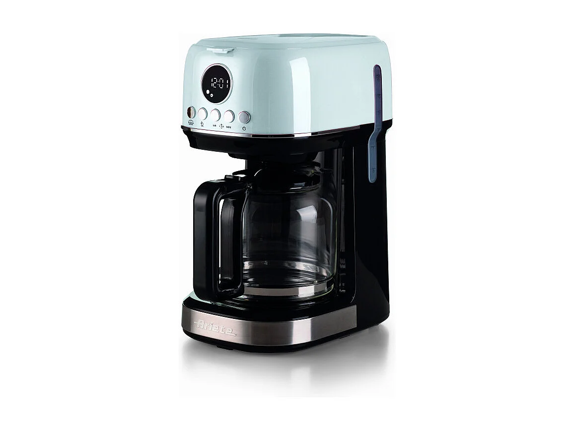 Macchina da caffè con filtro Moderna 15 tazze, base riscaldante, display LCD - Bianco