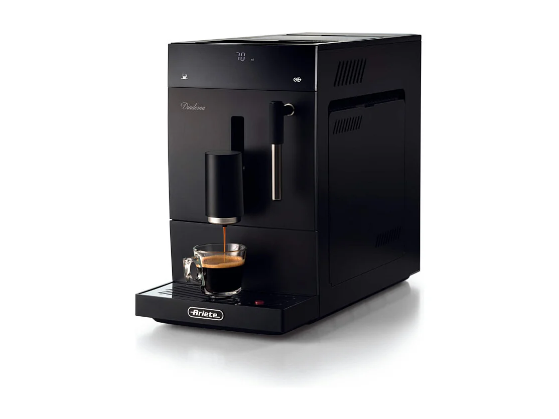 Macchina da caffè automatica 1350W 19 bar - dispositivo cappuccino - display LED - Nera