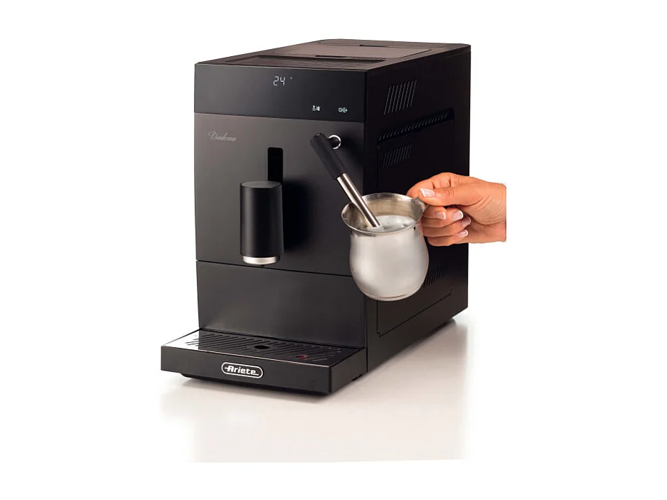 Macchina da caffè automatica 1350W 19 bar - dispositivo cappuccino - display LED - Nera