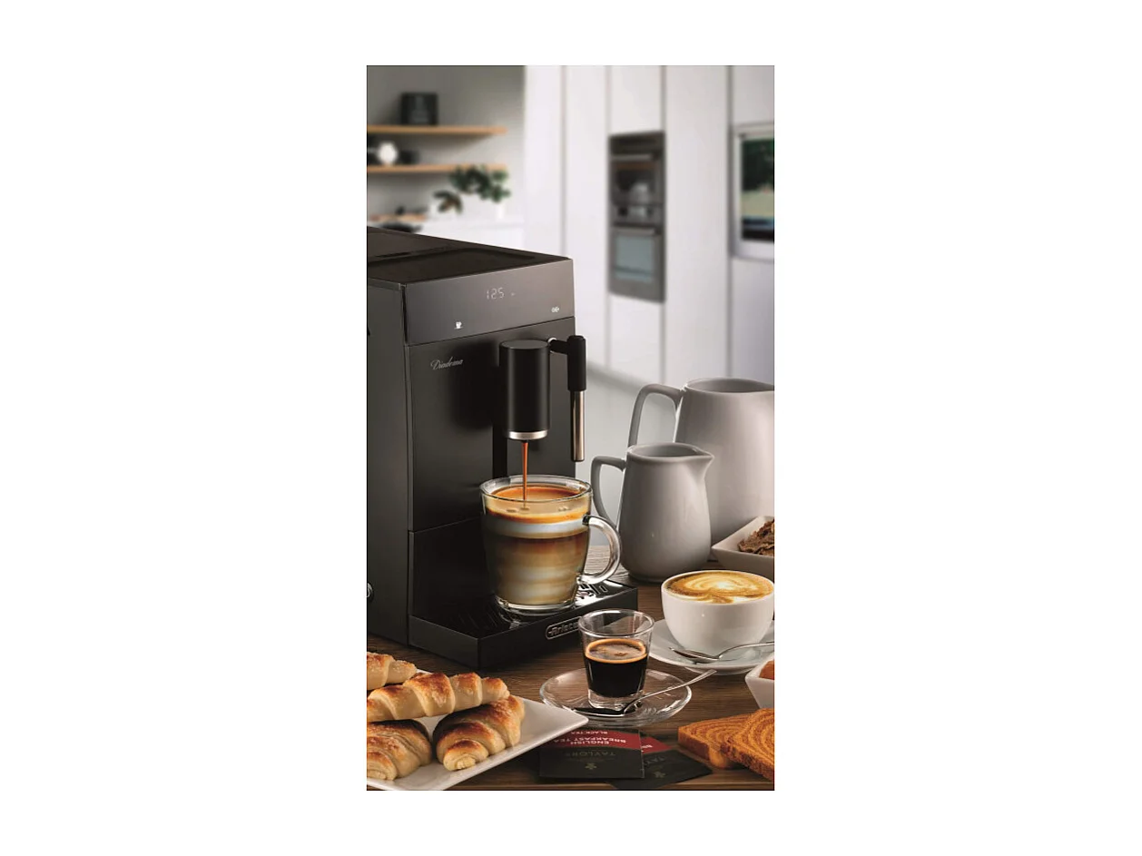 Macchina da caffè automatica 1350W 19 bar - dispositivo cappuccino - display LED - Nera