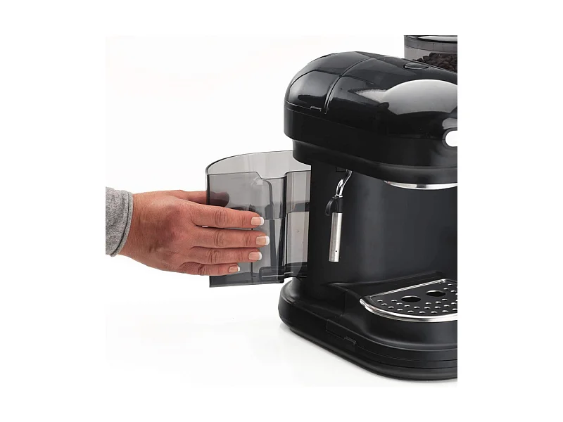 Macchina per Caffè Espresso con Macinacaffè Integrato - 1080W - 800cc - Nero