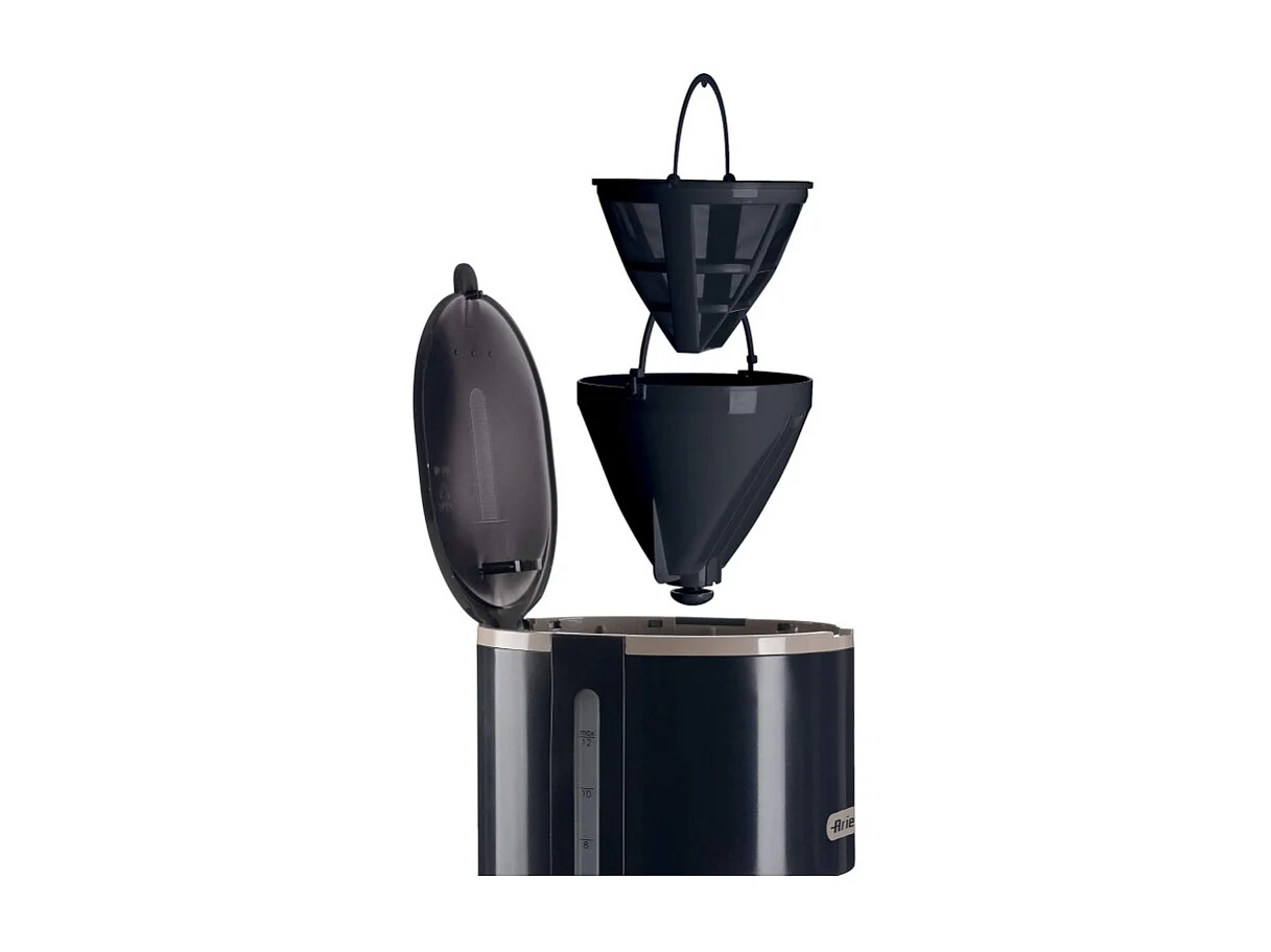 Macchina per caffè americano 12 tazze, filtro lavabile, indicatore luminoso - Dark & Sahara Grey