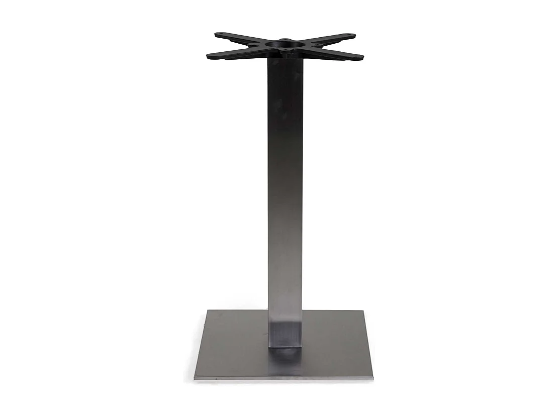 Base tavolo acciaio top ghisa Trevor color inox quadro cm 40x40h72