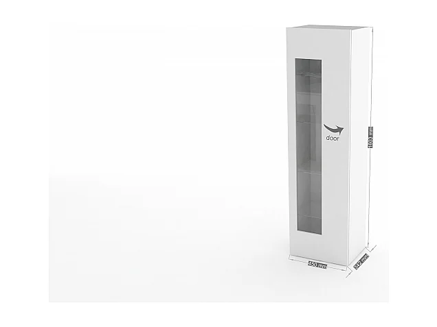 Vetrina Daiquiri – Bianco Lucido – 45x162x34cm