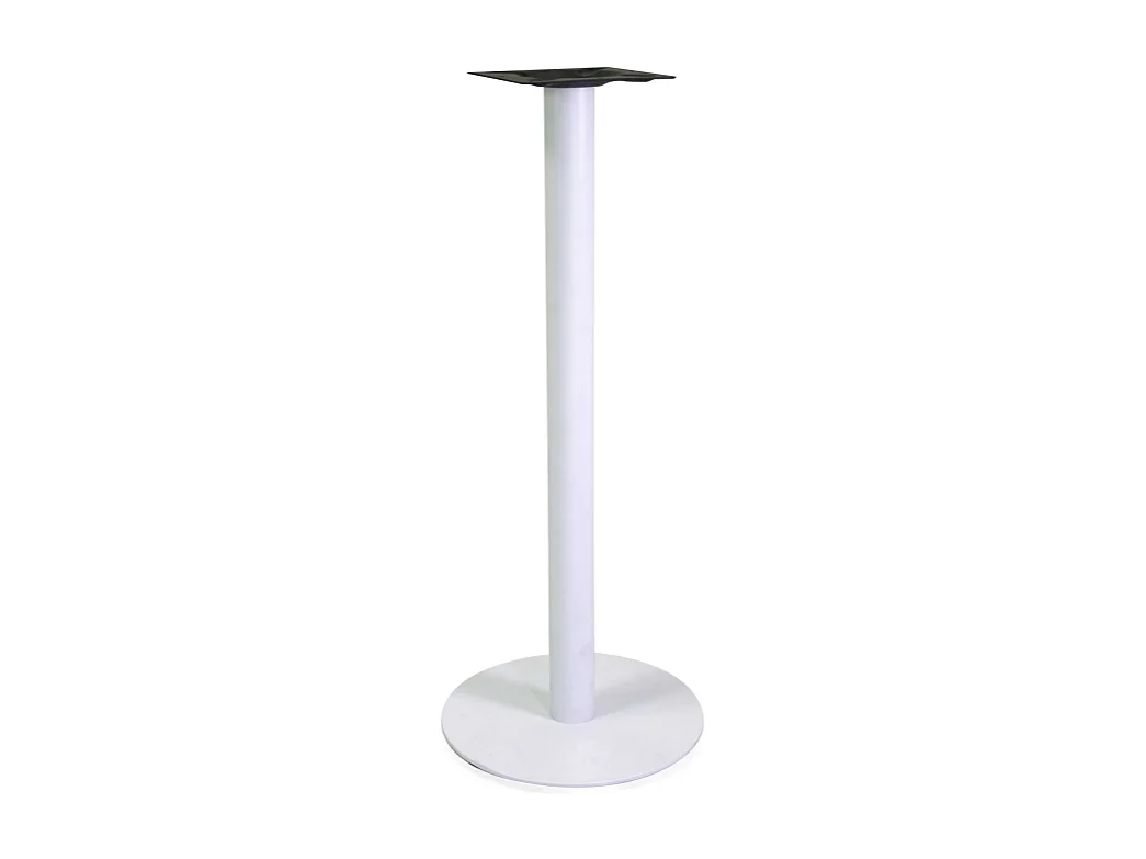 Base tavolo bar acciaio Gordon bianco tondo cm 45x45h108