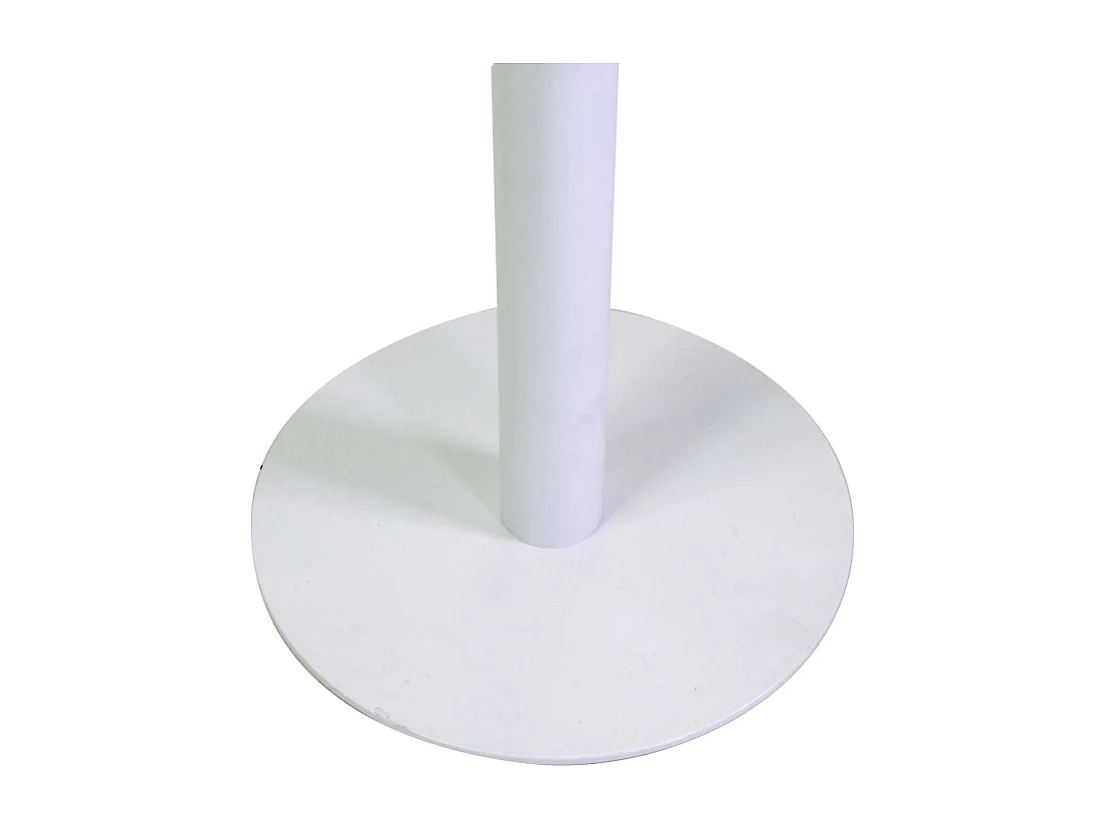 Base tavolo bar acciaio Gordon bianco tondo cm 45x45h108