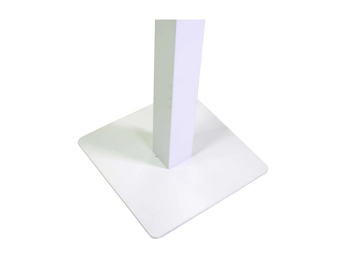 Base tavolo acciaio top ghisa Trevor bianco quadro cm 40x40h72