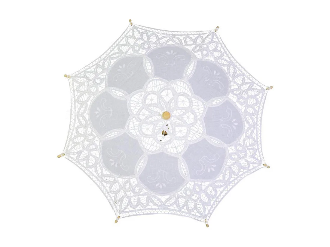 Ombrello pizzo bianco cm ø60x44