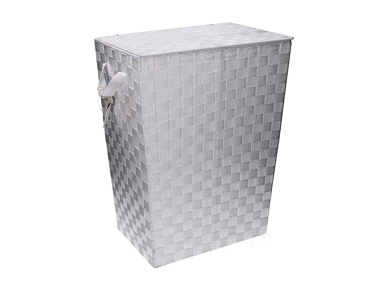 Cestone poliestere bianco rettangolare cm 40x30h53