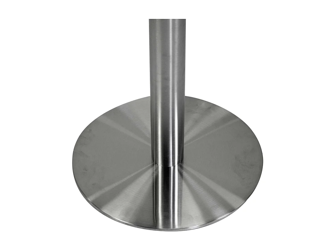 Base tavolo bar acciaio Gordon color inox tondo cm 45x45h108