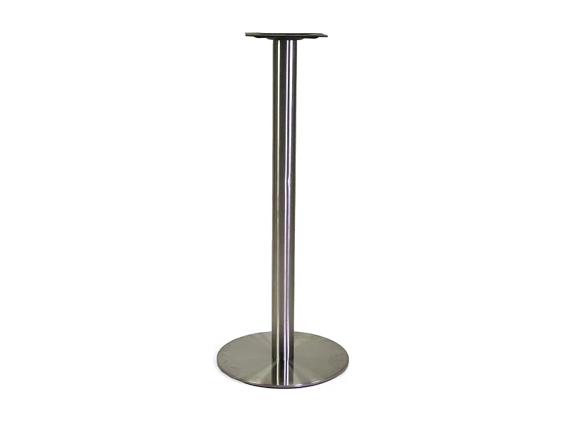 Base tavolo bar acciaio Gordon color inox tondo cm 45x45h108